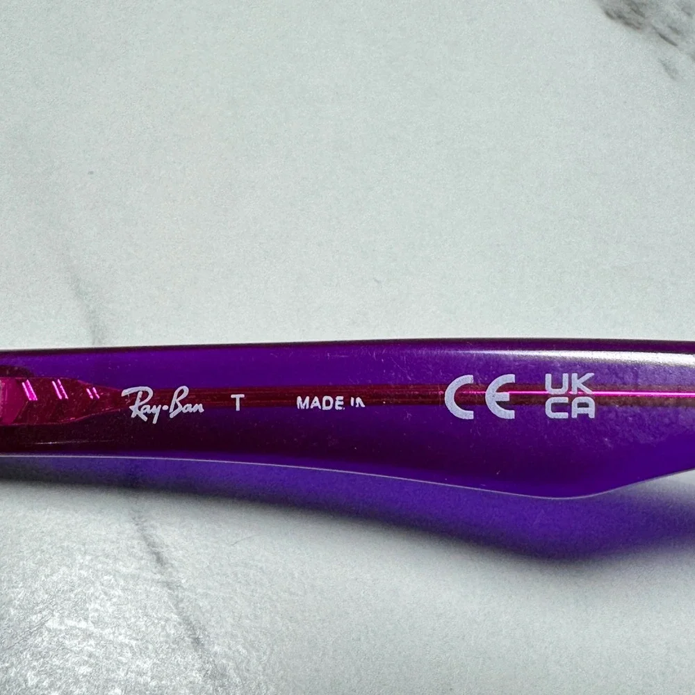 Ray-Ban RB 1555 3666 Purple Pink Rectangular Eyeglasses Frames 46-16-125